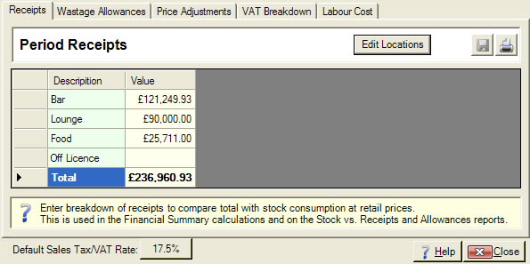 Reciepts/Allowances