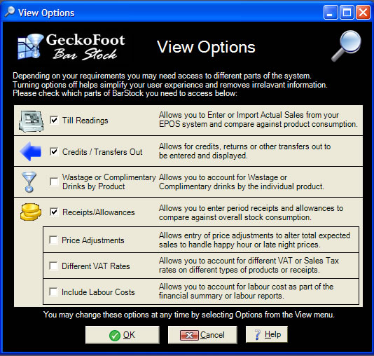 View Options